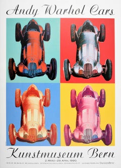 Original Vintage Exhibition Poster Andy Warhol Cars Mercedes Benz Pop Art Series