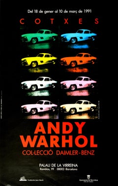 Poster Andy Warhol Cars Exhibition Daimler Benz Pop Art Design