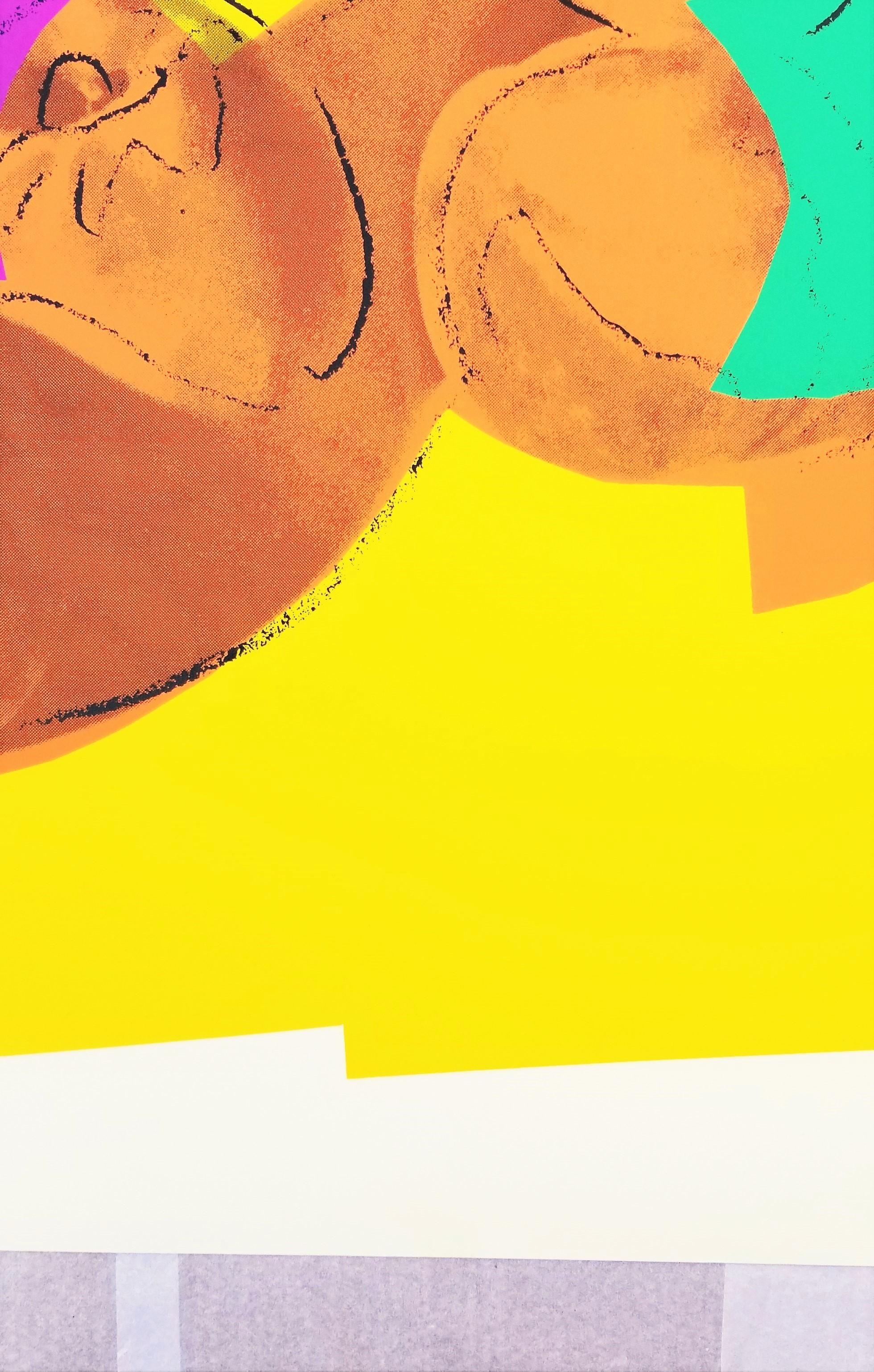 Peaches /// Pop Art Andy Warhol Siebdruck Obststillleben, Stillleben, New Yorker Lebensmittelkunst im Angebot 10