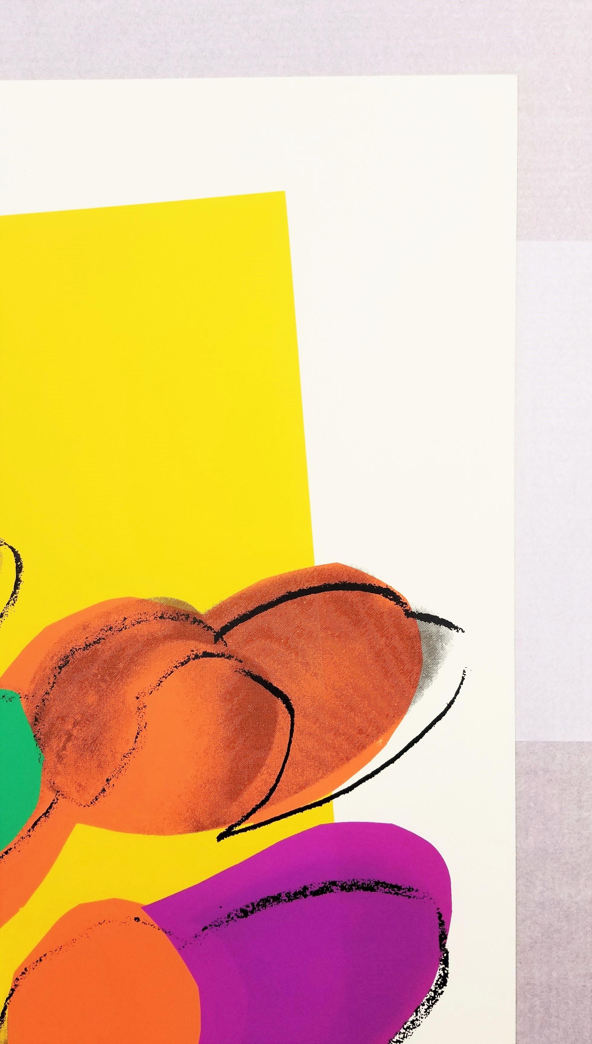 Peaches /// Pop Art Andy Warhol Siebdruck Obststillleben, Stillleben, New Yorker Lebensmittelkunst im Angebot 6