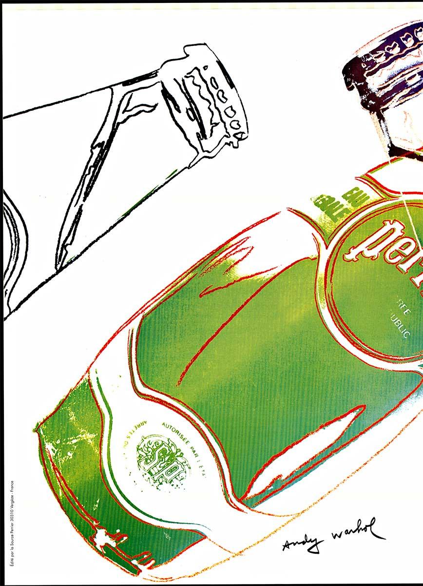 Perrier pop art sparkling water poster  Andy Warhol For Sale 1