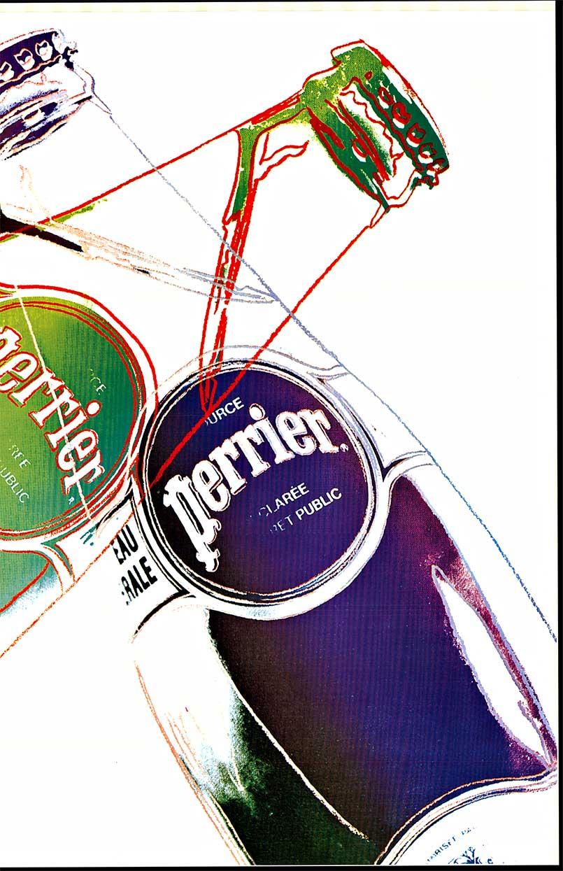 Perrier pop art sparkling water poster  Andy Warhol For Sale 2