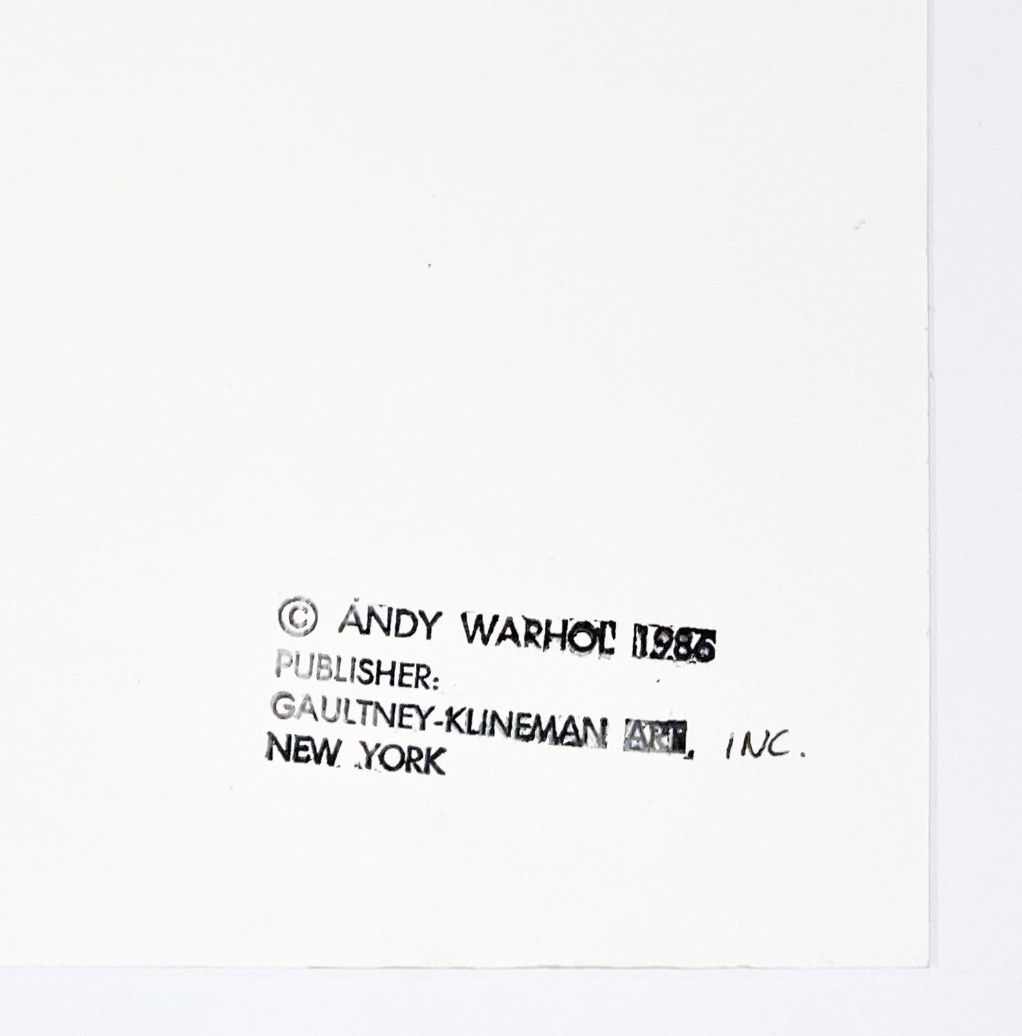 Artist: Andy Warhol
Title: Plains Indian Shield
Portfolio: Cowboys and Indians
Medium: Original screenprint on Lenox Museum Board
Date: 1986
Edition: 196/250
Sheet Size: 36
