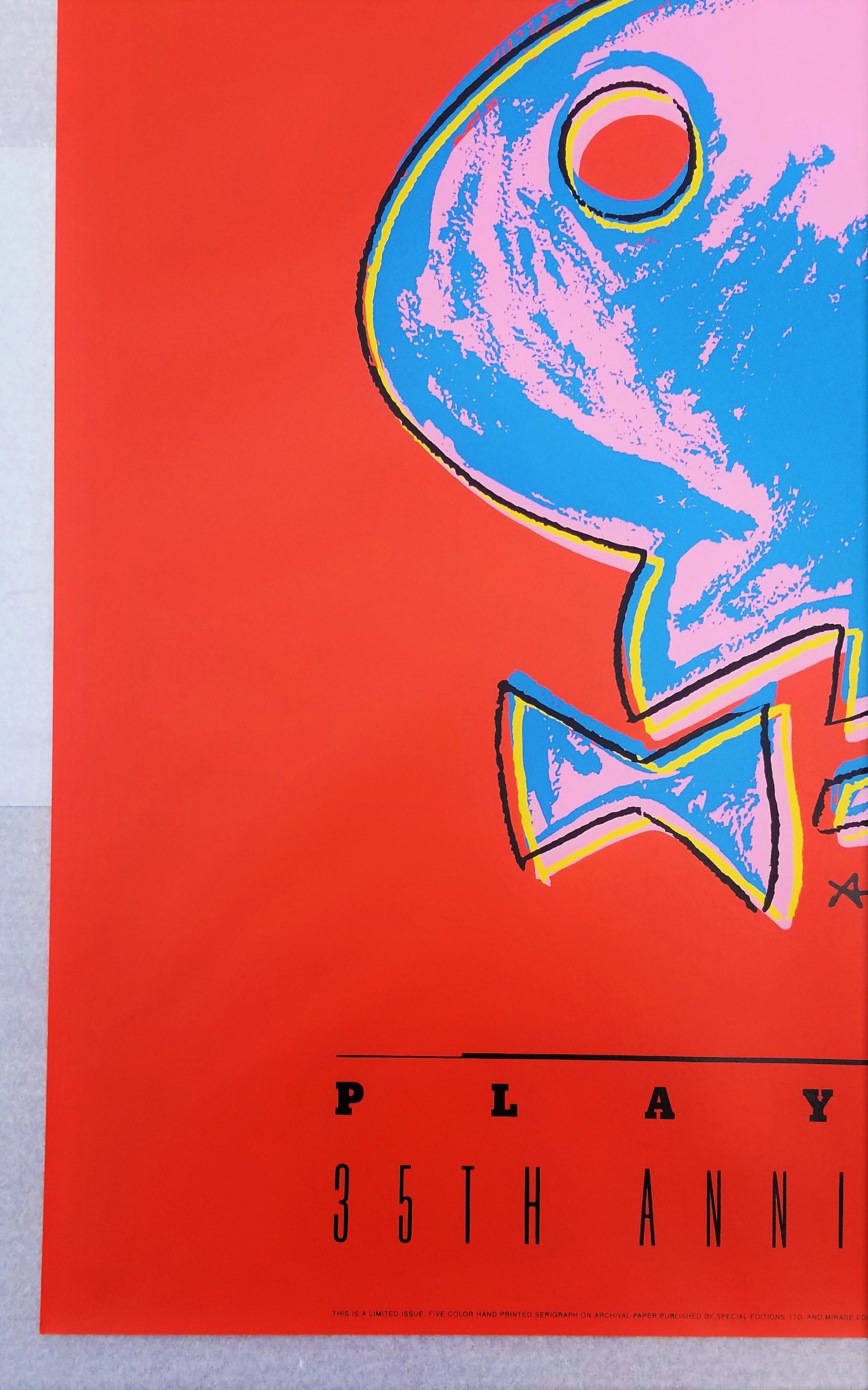Playboy: 35th Anniversary Poster /// Pop Art Andy Warhol Siebdruck Bunny Head im Angebot 2