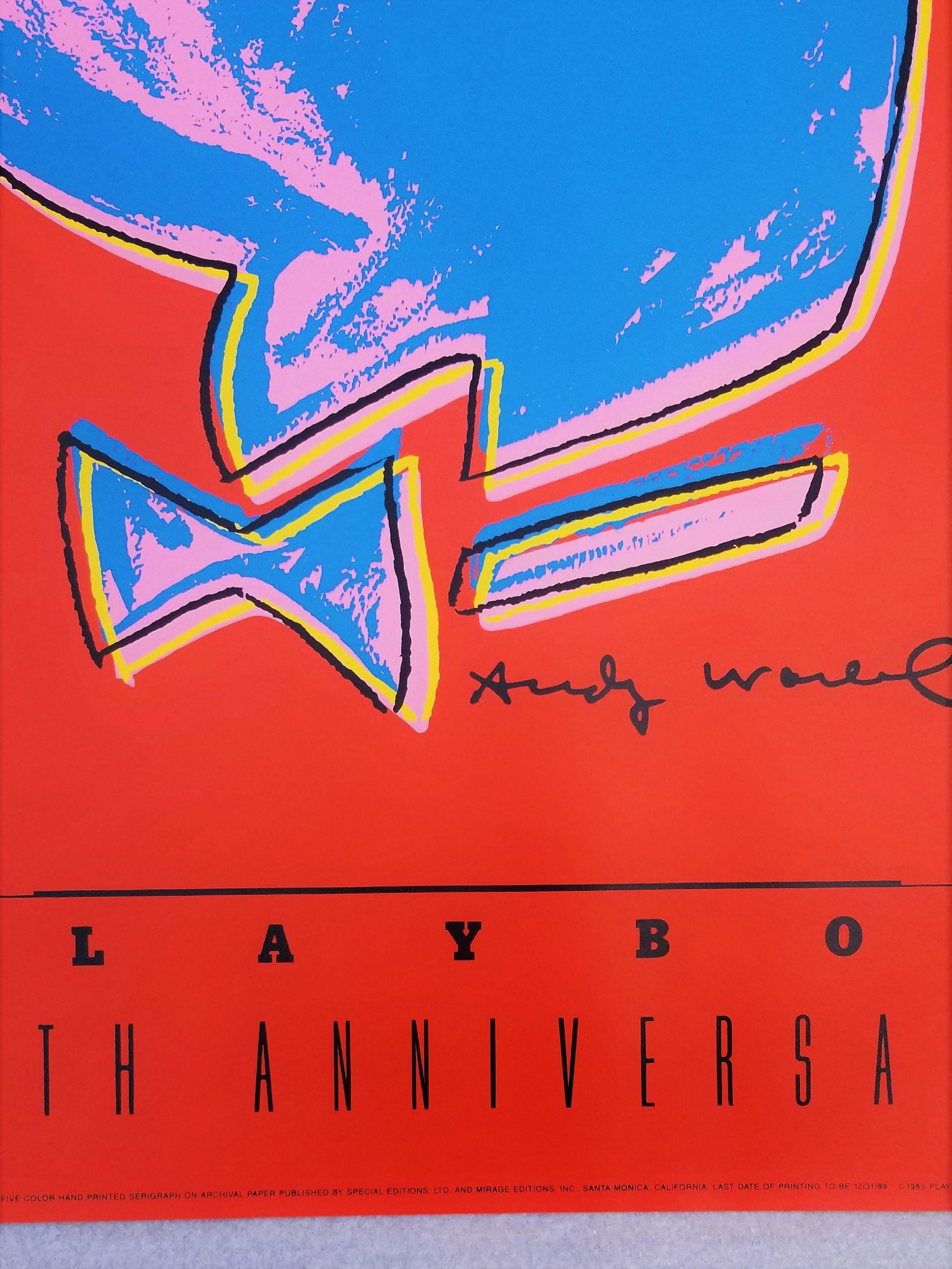 Playboy: 35th Anniversary Poster /// Pop Art Andy Warhol Screenprint Bunny Head For Sale 5