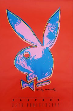 Playboy: 35th Anniversary Poster /// Pop Art Andy Warhol Screenprint Bunny Head