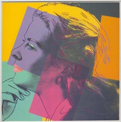Porträt von Ingrid Bergman Offsetdruck, Pop Art, gerahmt, 1983