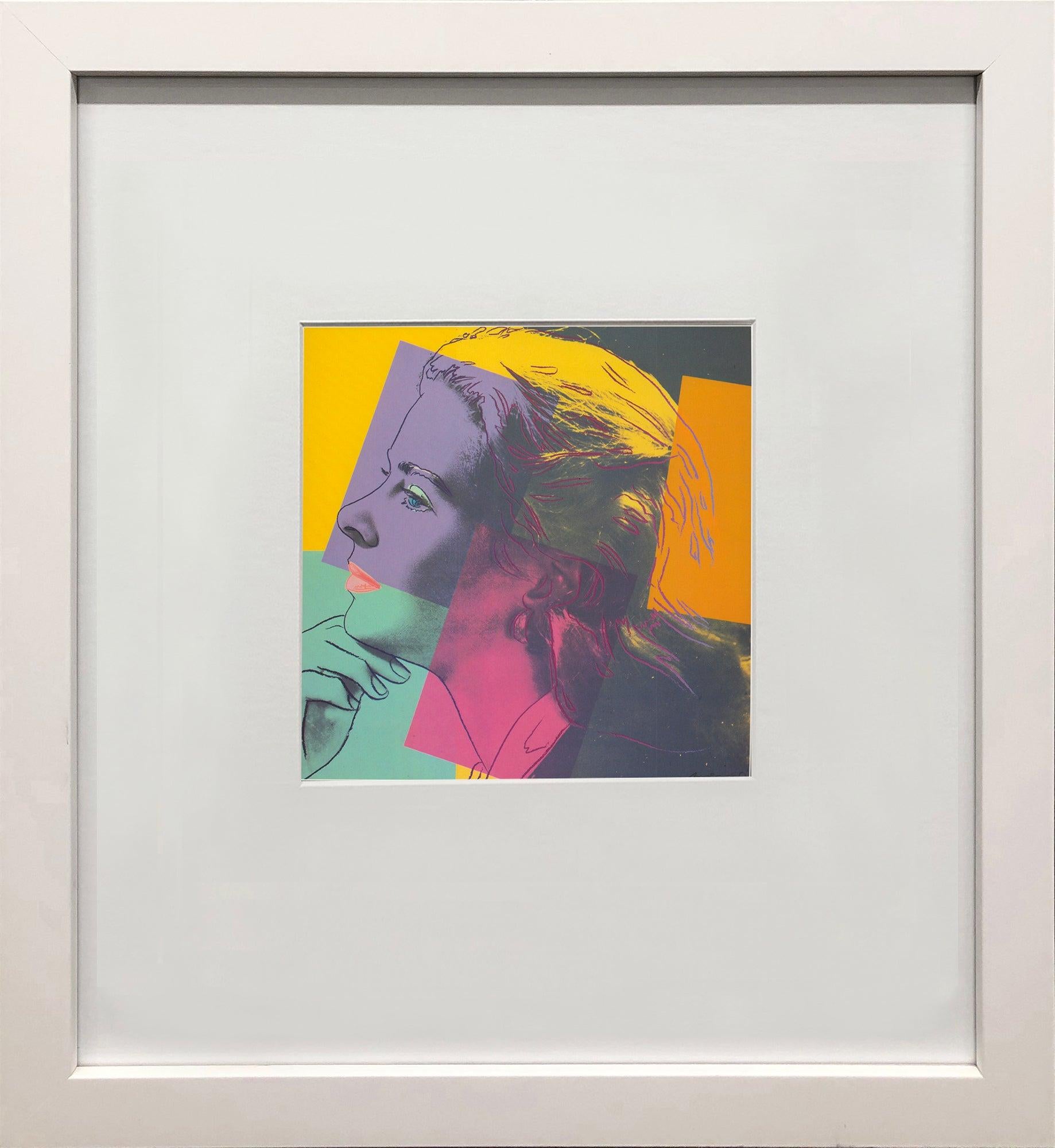 Portrait of Ingrid Bergman Offset Print, Pop Art, Framed, 1983