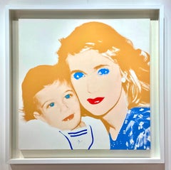 Vintage Andy Warhol "Portrait of Patty Raynes and Son"