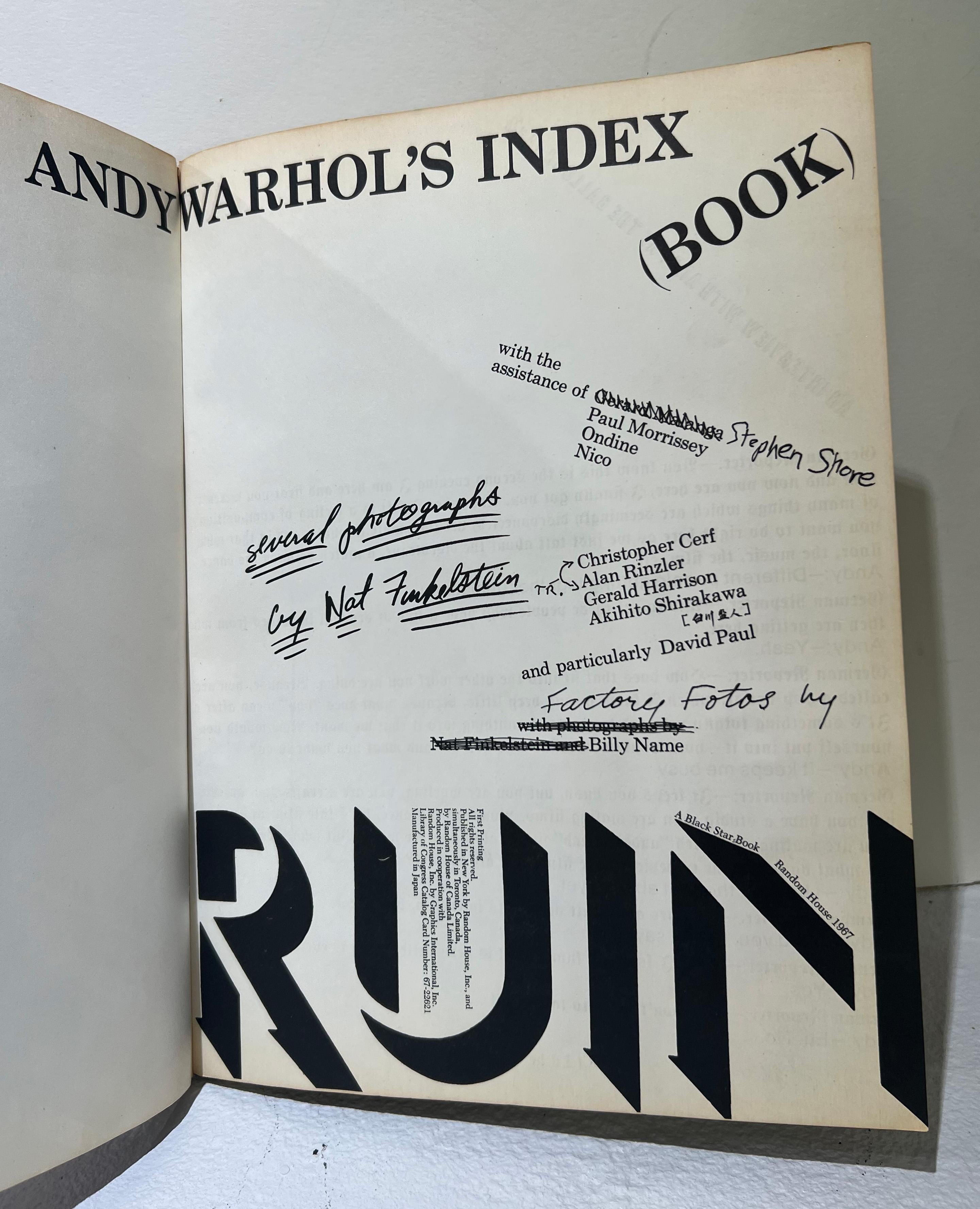 index book andy warhol
