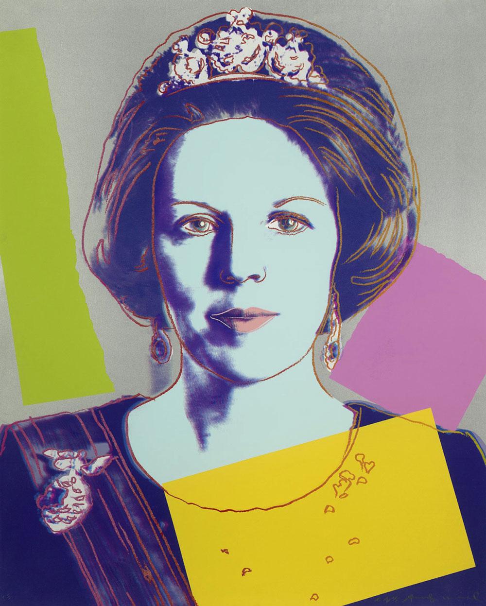 Queen Beatrix (FS II.340A) (Diamond Dust) - Print by Andy Warhol