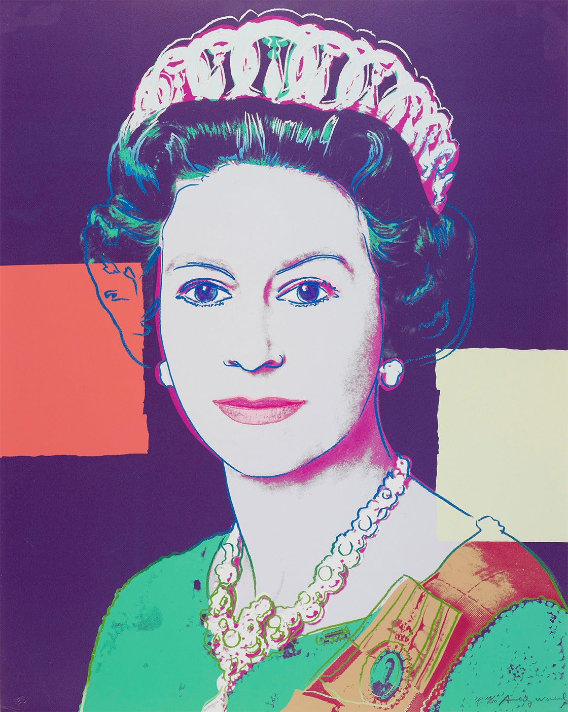 Andy Warhol Portrait Print - Queen Elizabeth II (FS II.335)