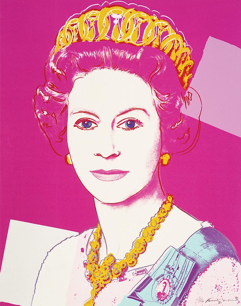 Andy Warhol Portrait Print - Queen Elizabeth II of the United Kingdom 336