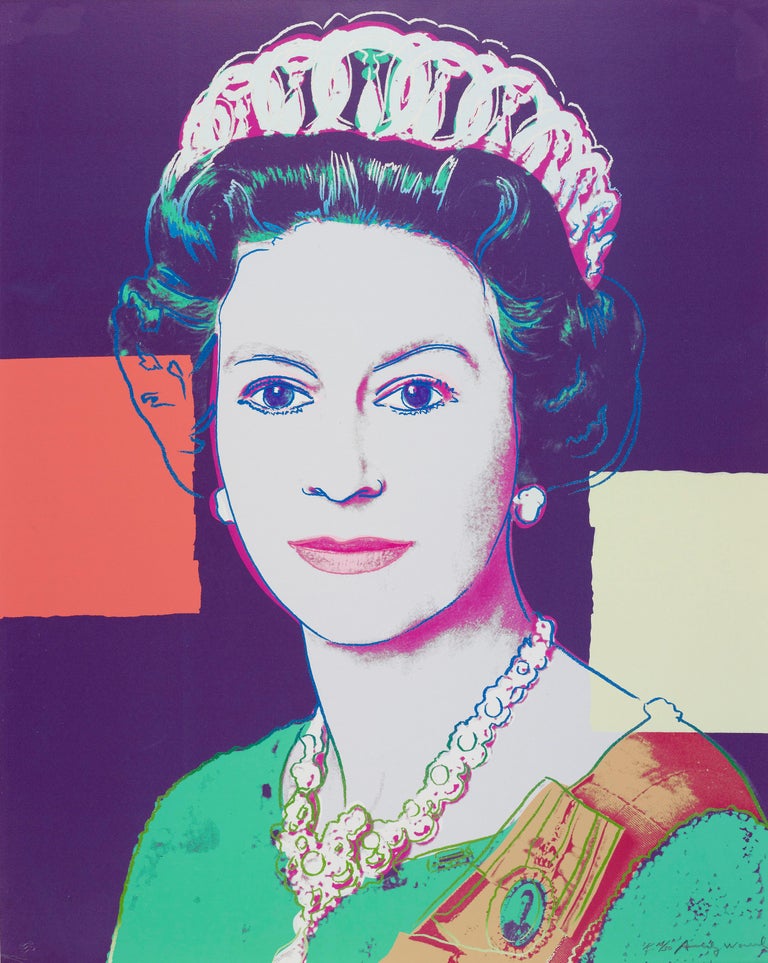 <i></noscript>Queen Elizabeth II of the United Kingdom (FS II.335)</i>, 1985, by Andy Warhol, offered by Revolver Gallery 