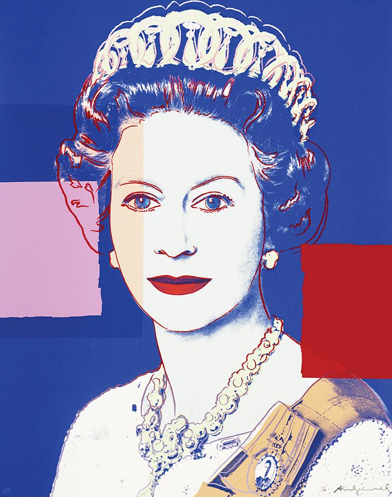 Andy Warhol Portrait Print - Queen Elizabeth II of the United Kingdom (FS II.337)