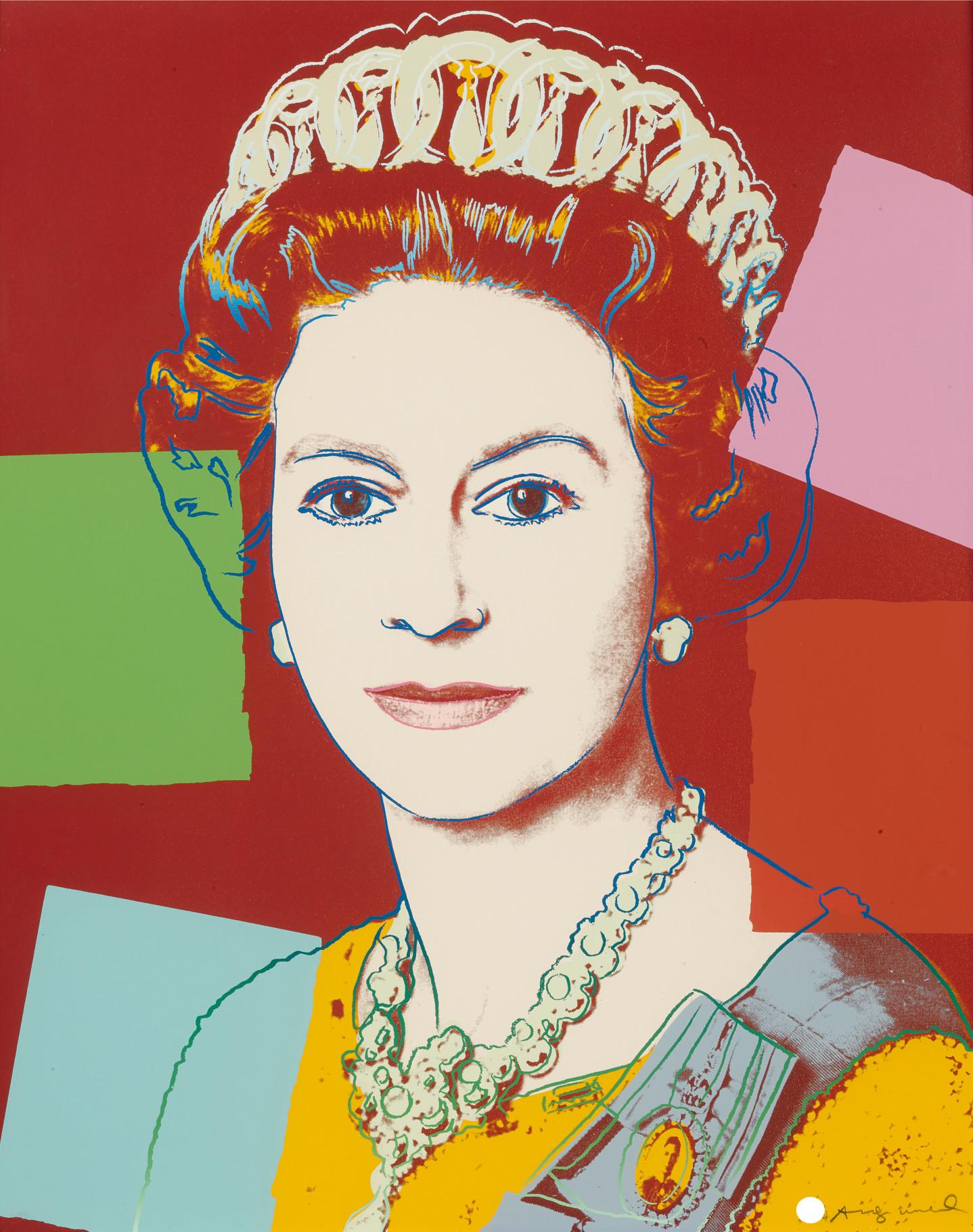Andy Warhol Portrait Print - Queen Elizabeth II of the United Kingdom (II.334)