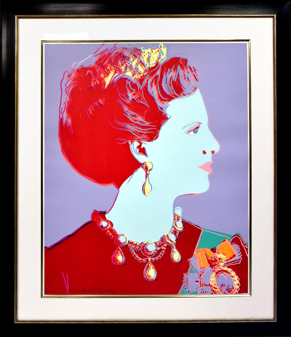Queen Margrethe II (from Reigning Queens Series), Unique Trial Proof, 1985  - Print by Andy Warhol