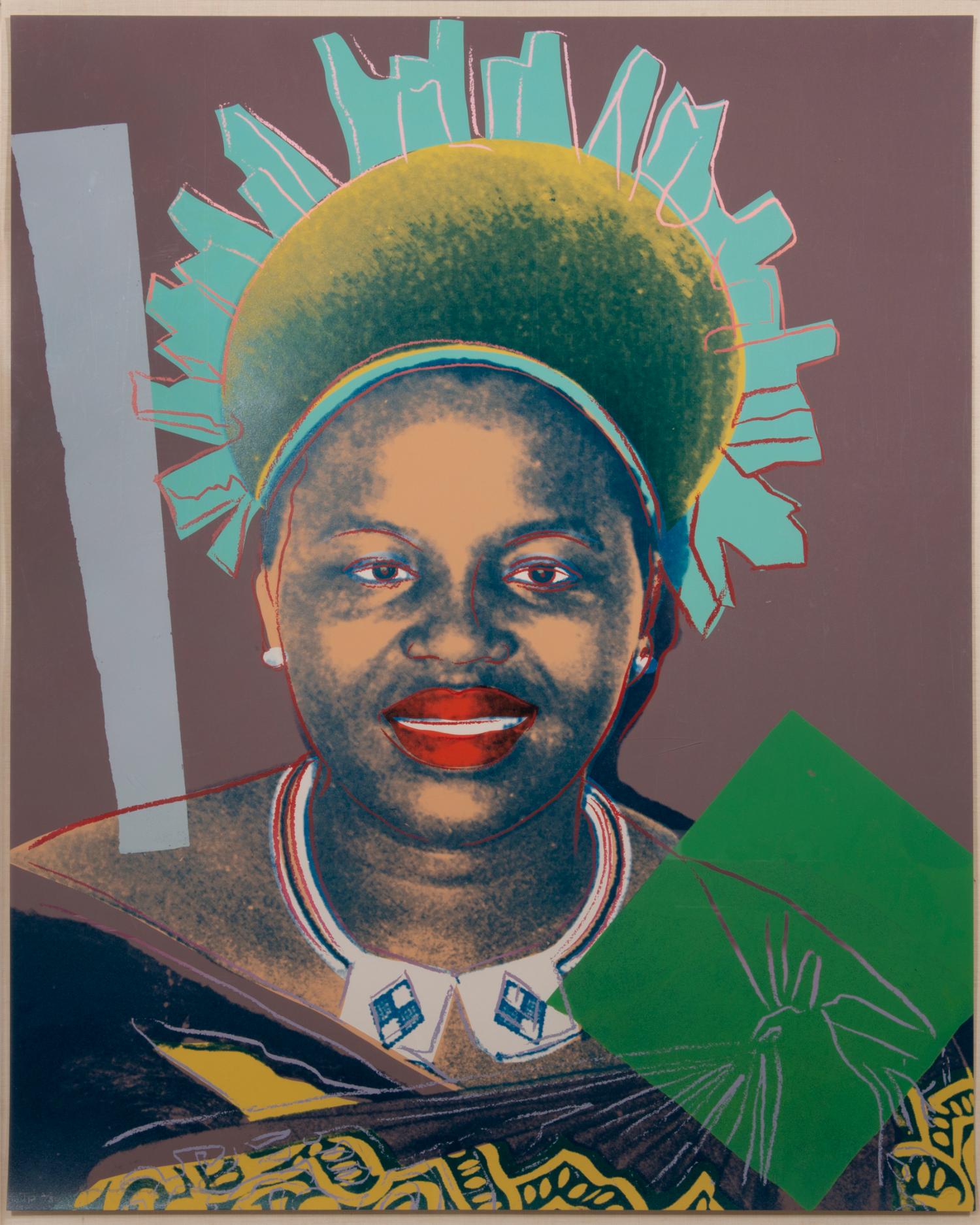Andy Warhol Portrait Print - Queen Ntombi Twala, from Reigning Queens