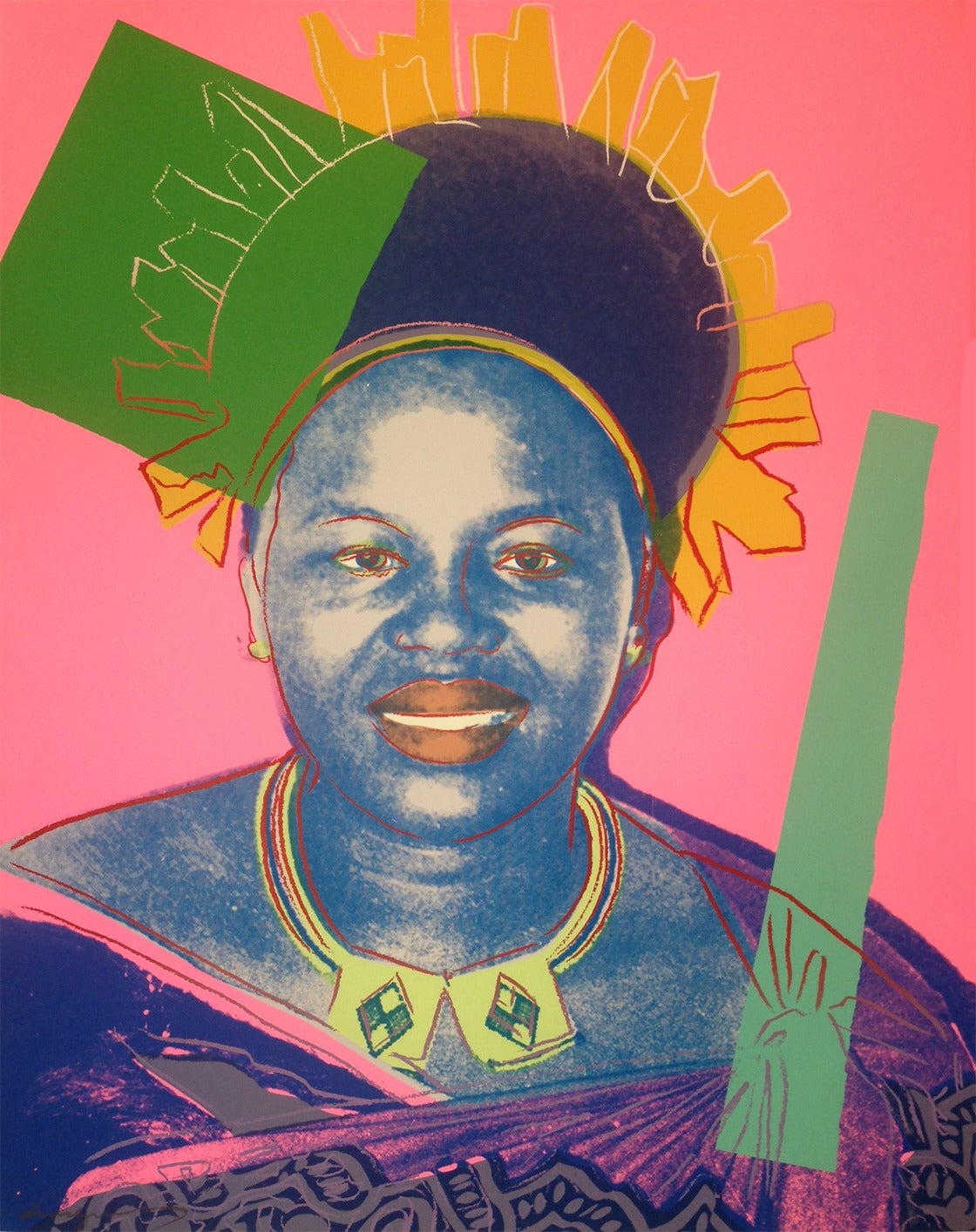 Queen Ntombi Twala of Swaziland (FS II.348) - Print by Andy Warhol