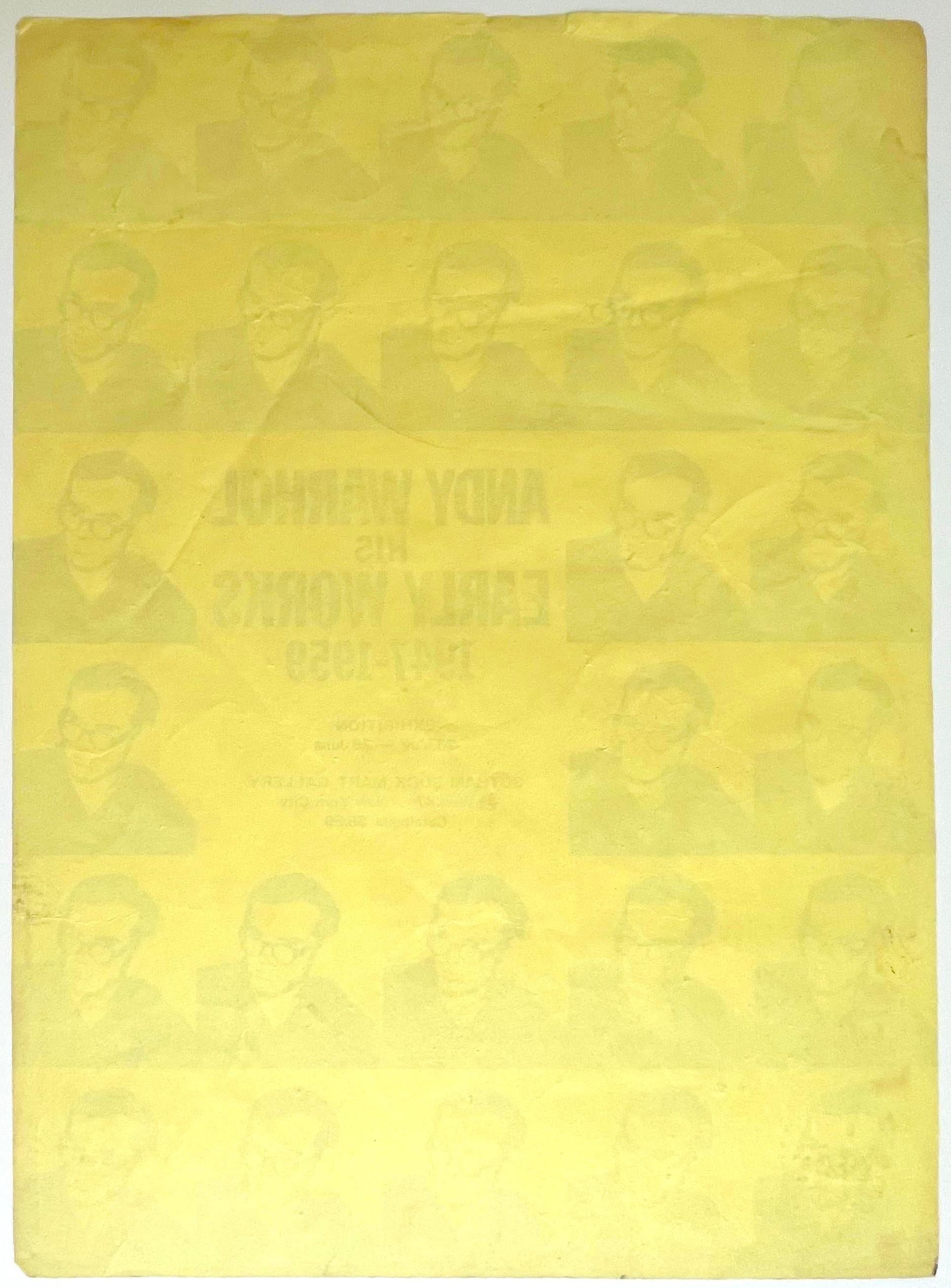 Rare historic broadside for 1971 Andy Warhol Gotham Bookmart exhibition  For Sale 2