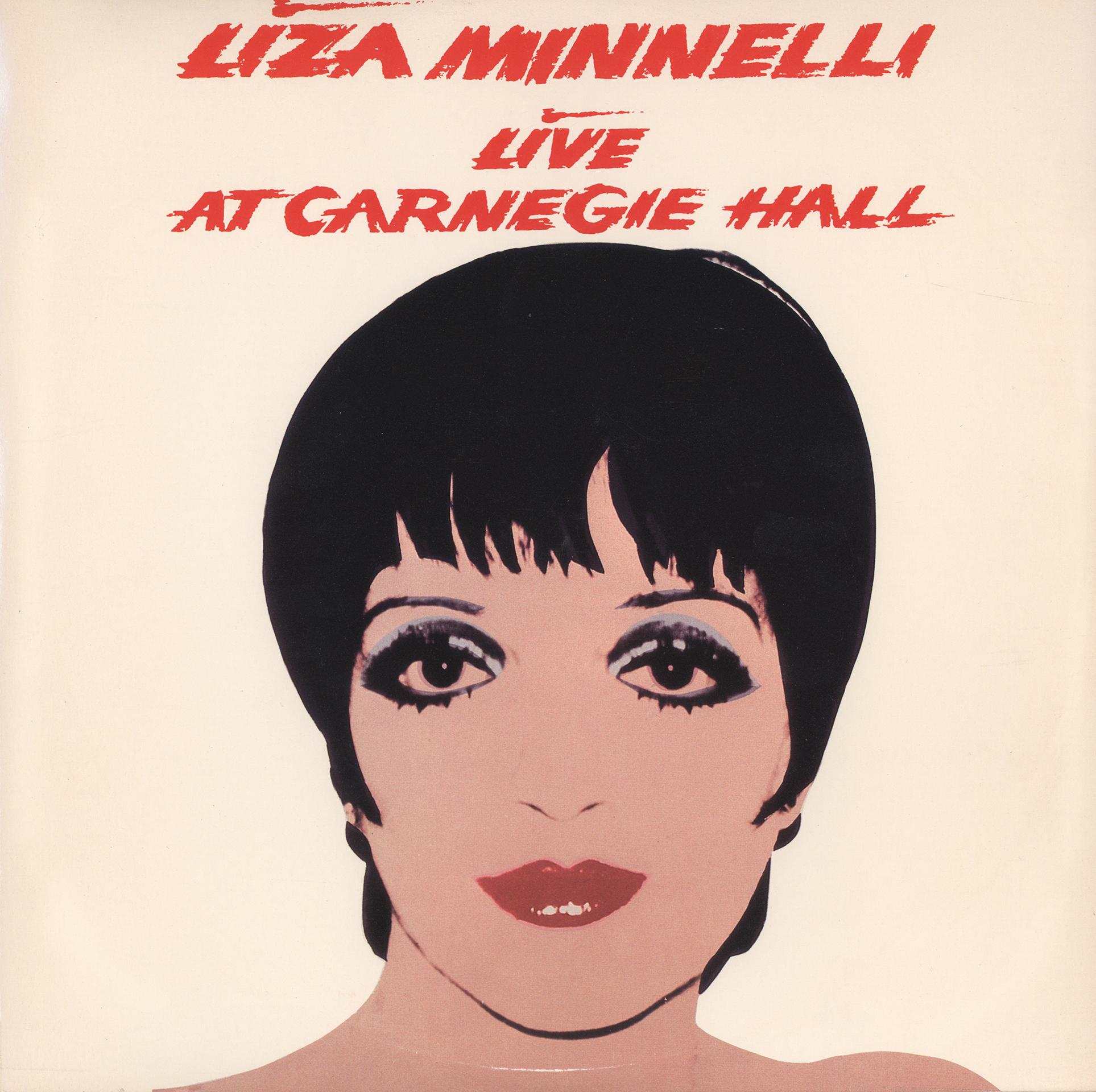 Rare Sought After Andy Warhol Liza Minnelli Vinyl Record Art:
Offset illustrated by Andy Warhol in 1981 

Off-Set print on vinyl record album cover. 1981. 
12 x 12 inches.
Minor shelf/ring wear; otherwise very good overall vintage condition; also