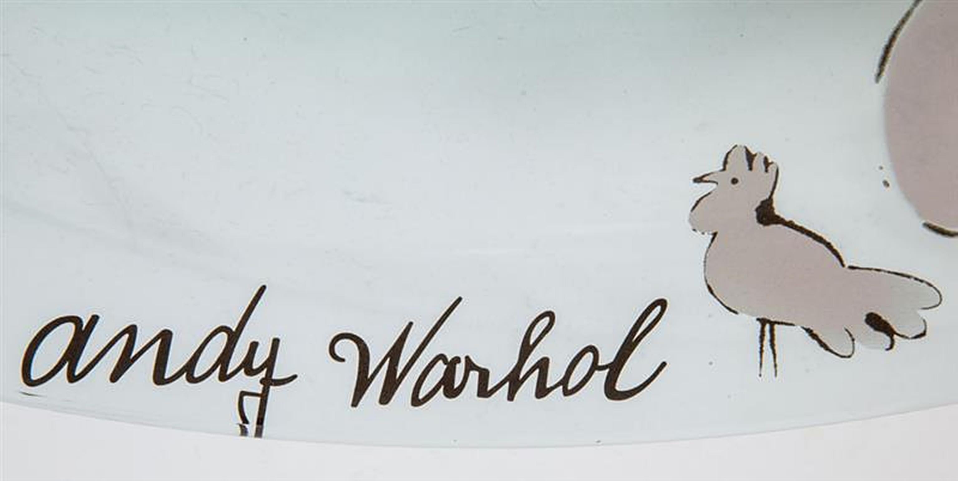 Raro XL Vintage Caballo azul. serigrafía sobre cuenco de cristal, Rosenthal para Andy Warhol en venta 4