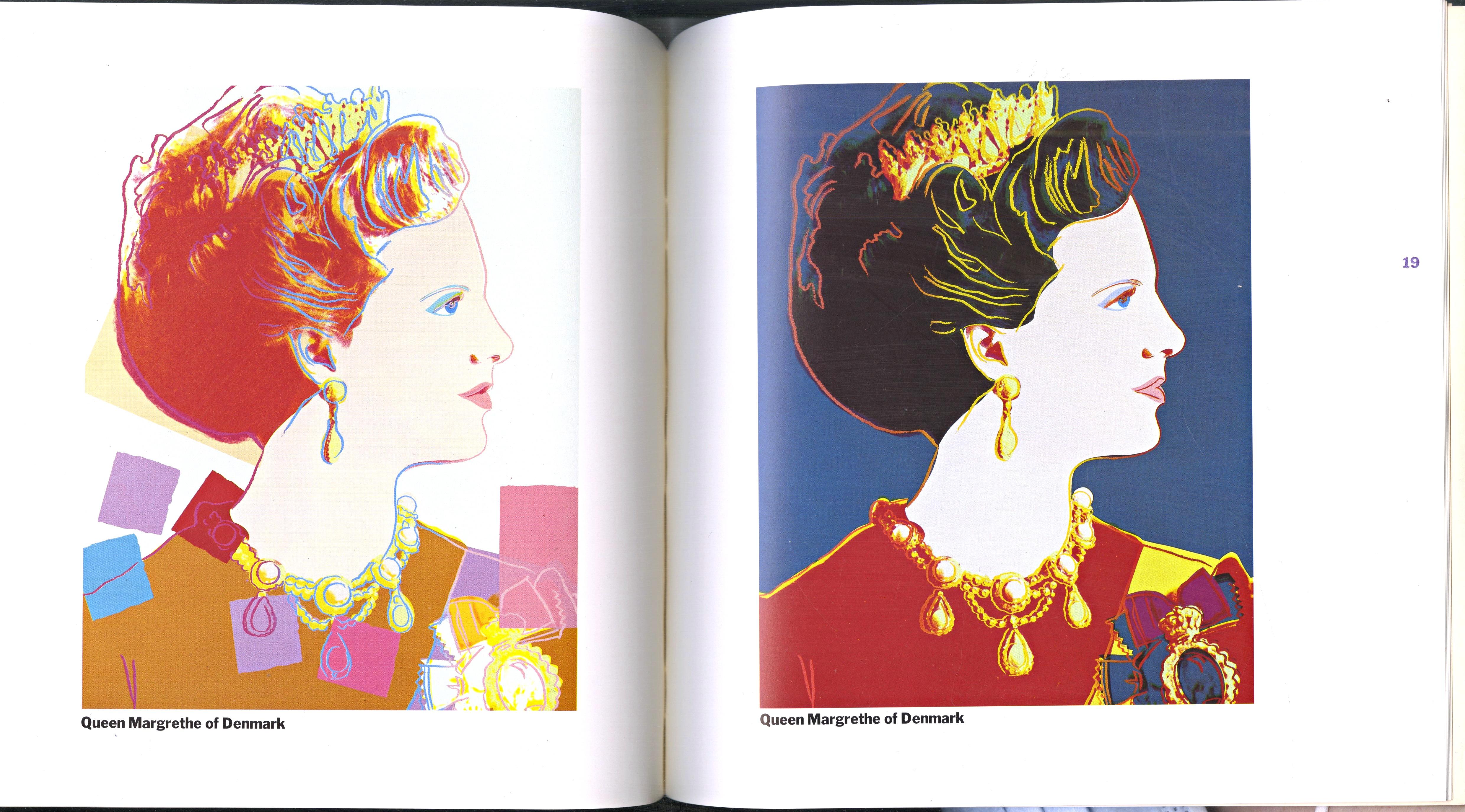 Reigning Queens (including Queen Elizabeth II)  - Gray Portrait Print by Andy Warhol