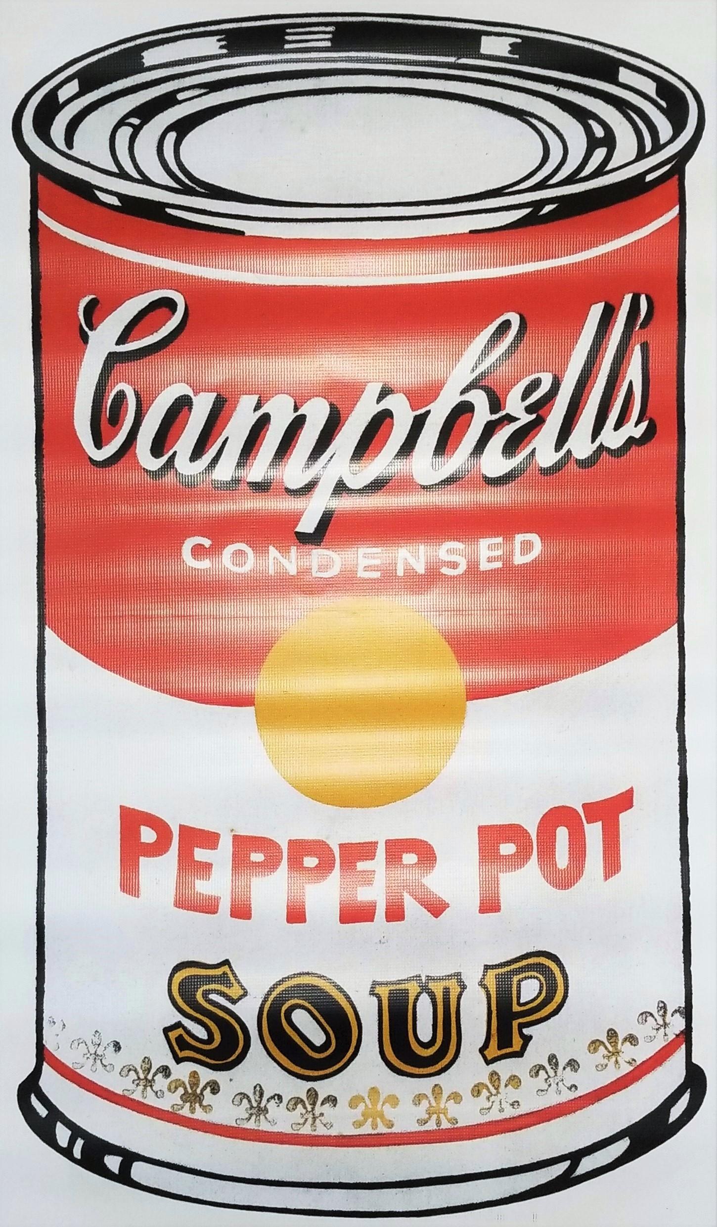 San Francisco Museum of Art (Pepper Pot) Vinyl Banner /// Andy Warhol Soup Can For Sale 2