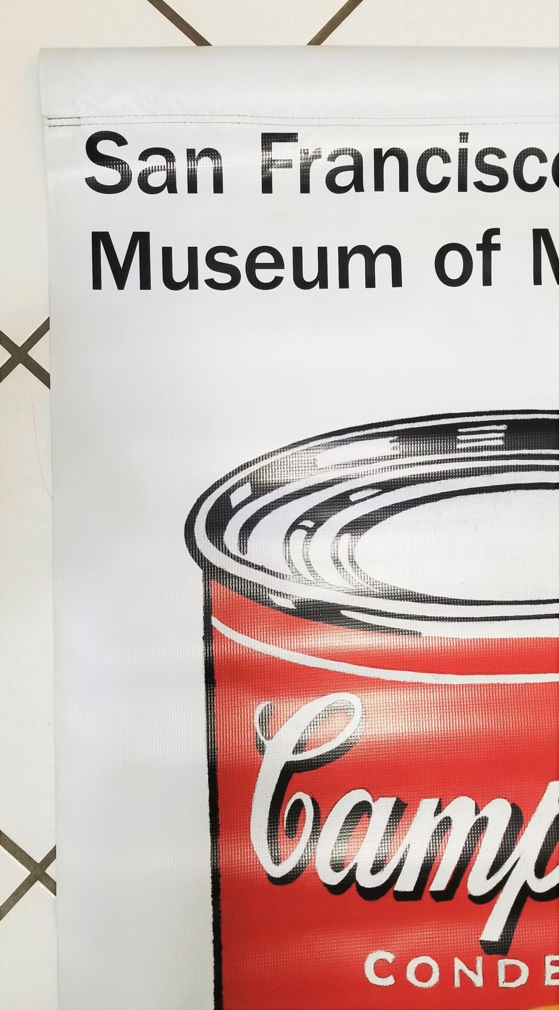 San Francisco Museum of Art (Pepper Pot) Vinyl Banner /// Andy Warhol Soup Can For Sale 5