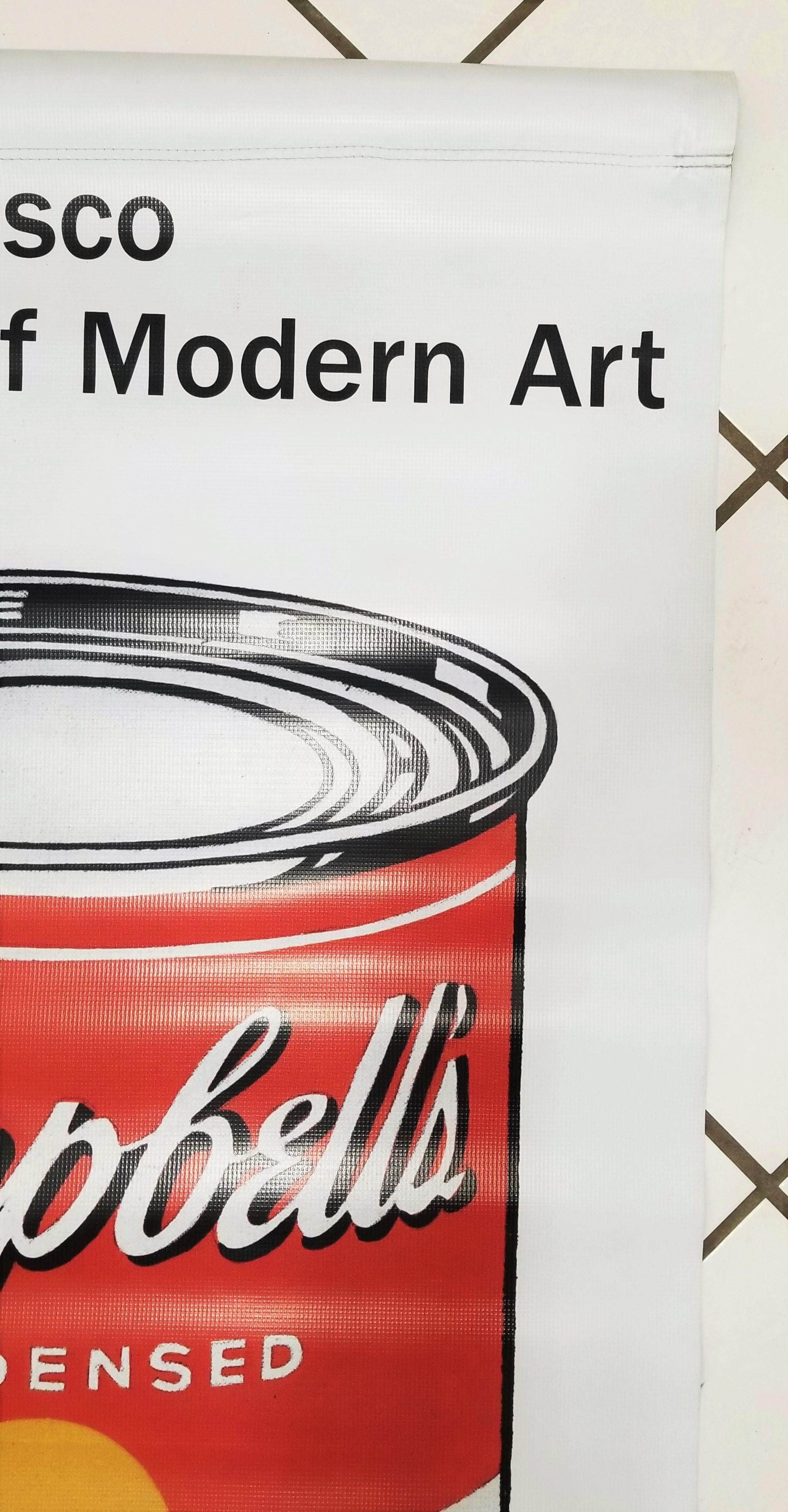 San Francisco Museum of Art (Pepper Pot) Vinyl Banner /// Andy Warhol Soup Can For Sale 6