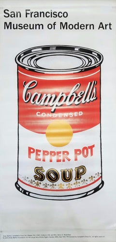 Pancarta de vinilo del Museo de Arte de San Francisco (Pepper Pot) /// Lata de sopa de Andy Warhol