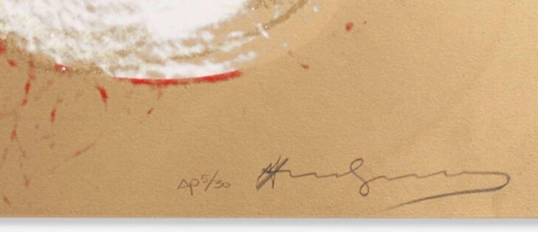 Andy Warhol 1928-1987
Père Noël (de la série Mythes)
1981
sérigraphie en couleurs avec poussière de diamant sur Lenox Museum Board
37⅞ h × 37⅞ w in (96 × 96 cm)

Signée et numérotée en bas à droite 