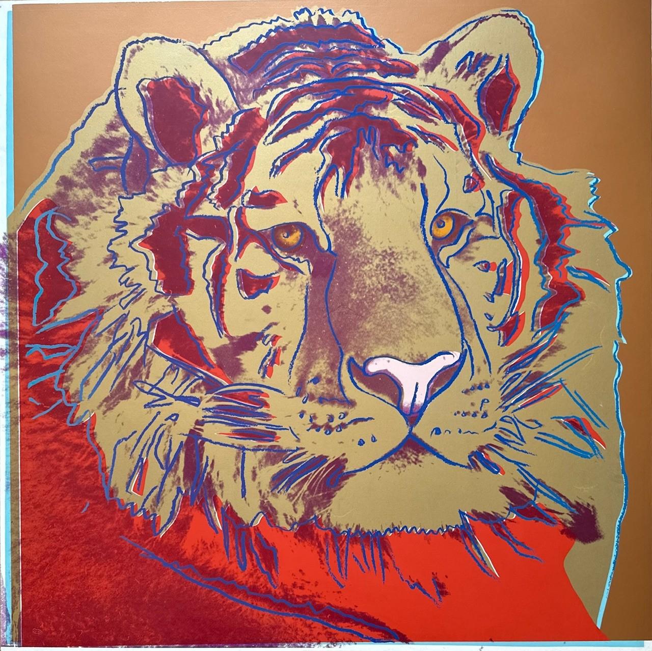 Animal Print Andy Warhol - Tigre de Sibérie, spécimens en voie de disparition, épreuve d'essai unique 1983 F&S IIB. 297
