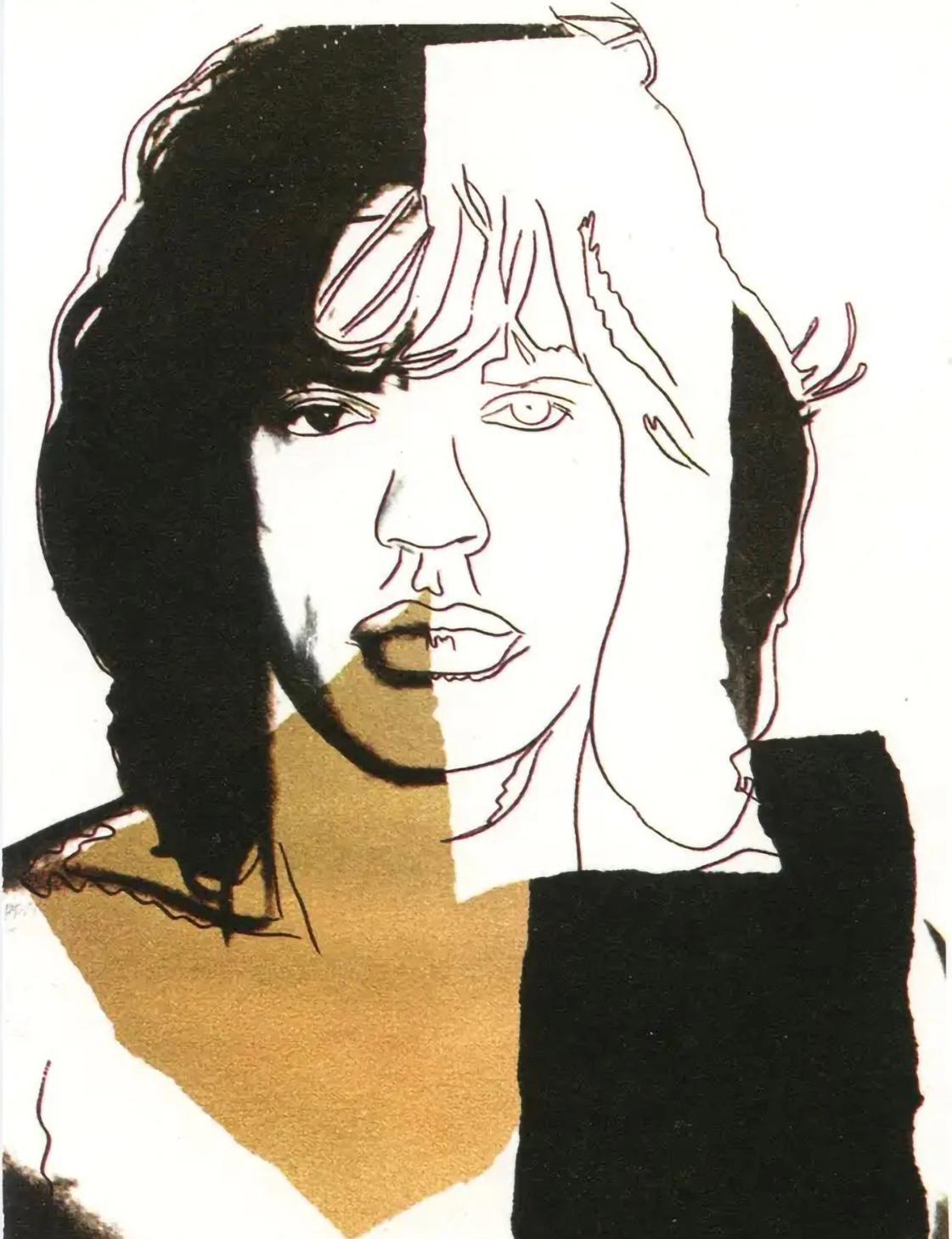 Signed Andy Warhol Mick Jagger announcement card 1975 3