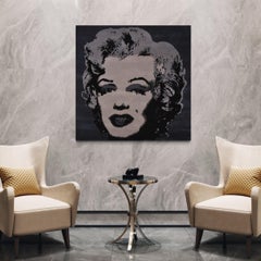 Silver Marilyn, After Andy Warhol, Handmade Carpet, Pop Art, Wool, Decor, Design