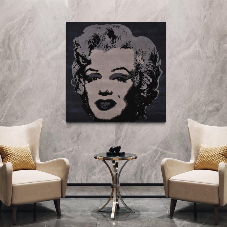Silver Marilyn, After Andy Warhol, Handmade Carpet, Pop Art, Wool ...