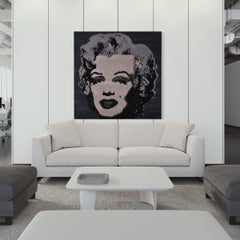 Vintage Silver Marilyn, Andy Warhol, 1990's, Handmade Carpet, Pop Art 