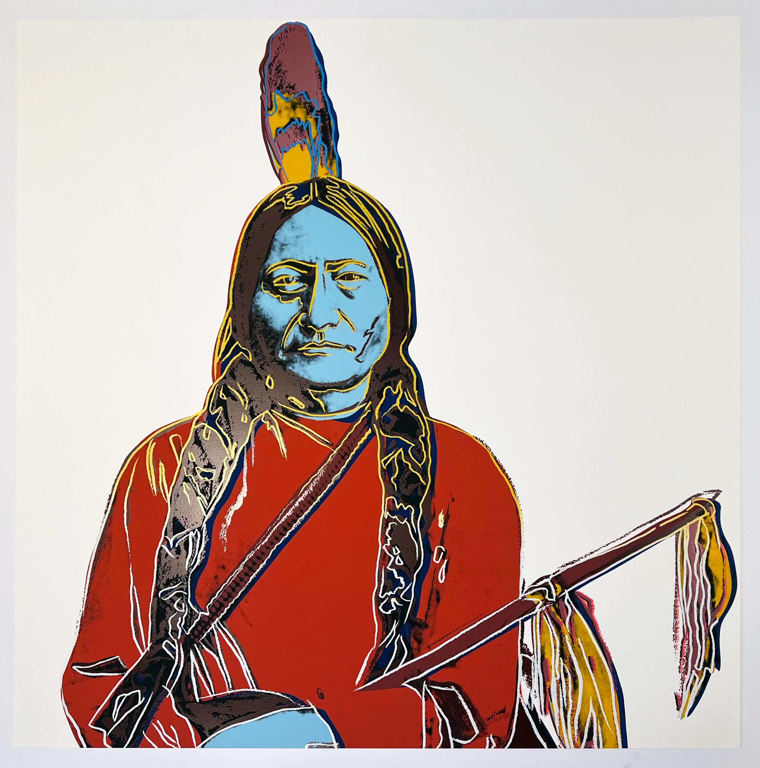Sitting Bull, from Cowboys and Indians - Print by Andy Warhol