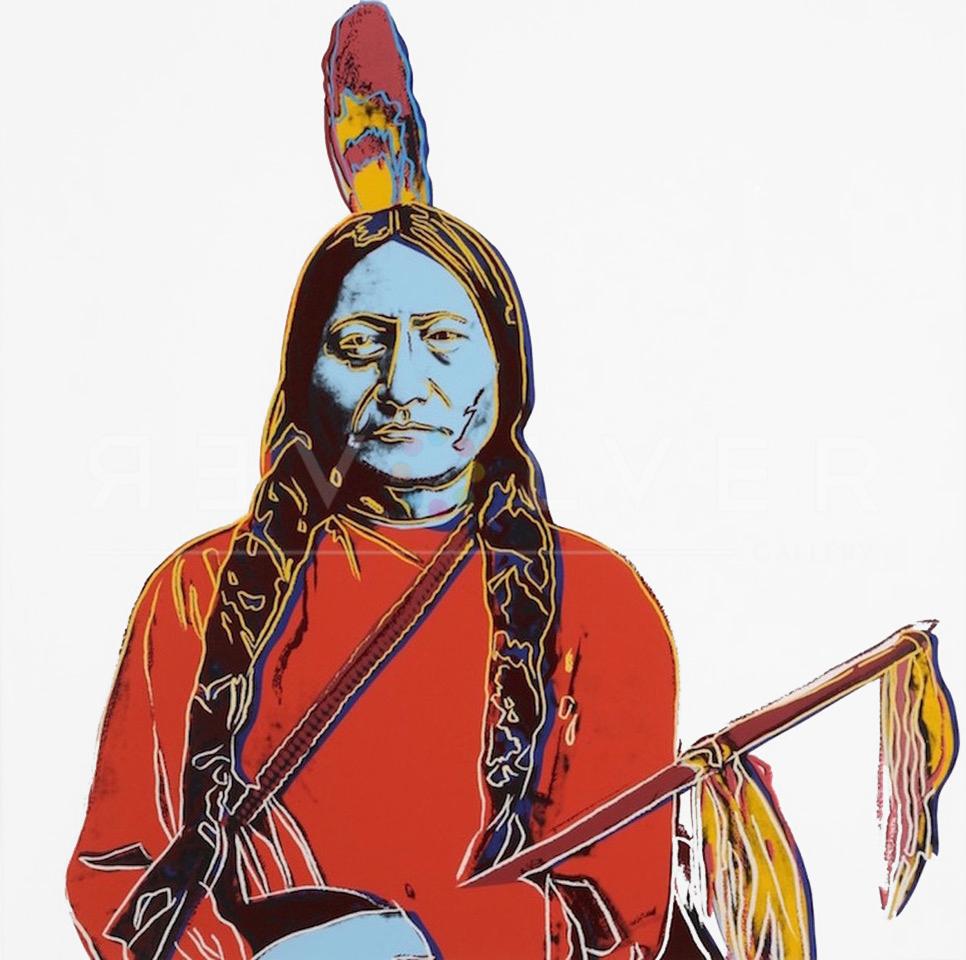 Andy Warhol Portrait Print - Sitting Bull (FS IIIA. 70) 