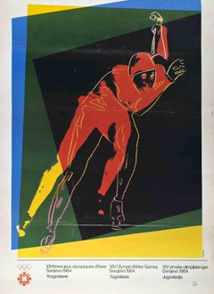 Speed Skater - Vintage Offset Print after Andy Warhol - 1983