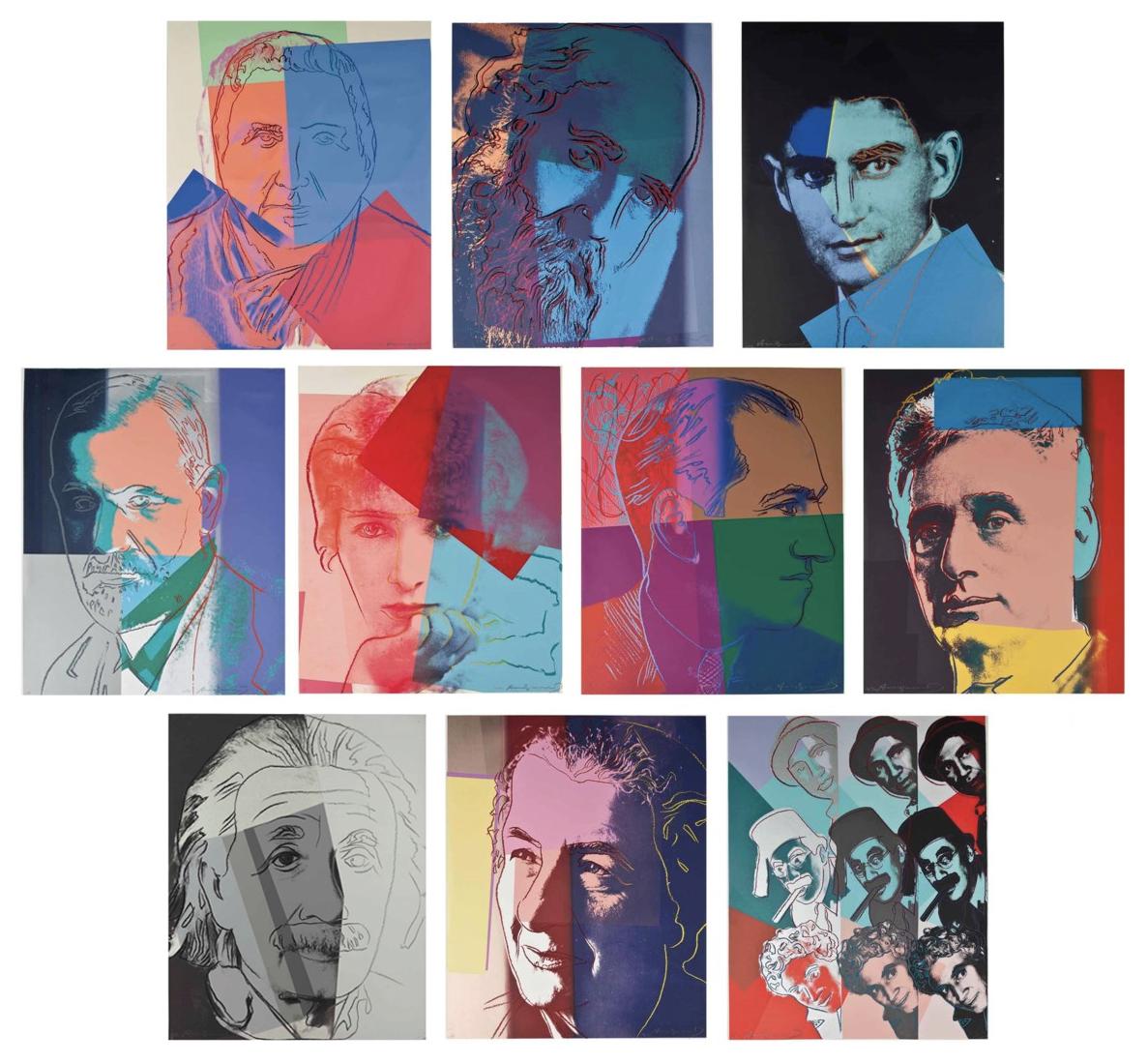 Ten Portraits of Jews of the Twentieth Century (Full Suite) - Print by Andy Warhol