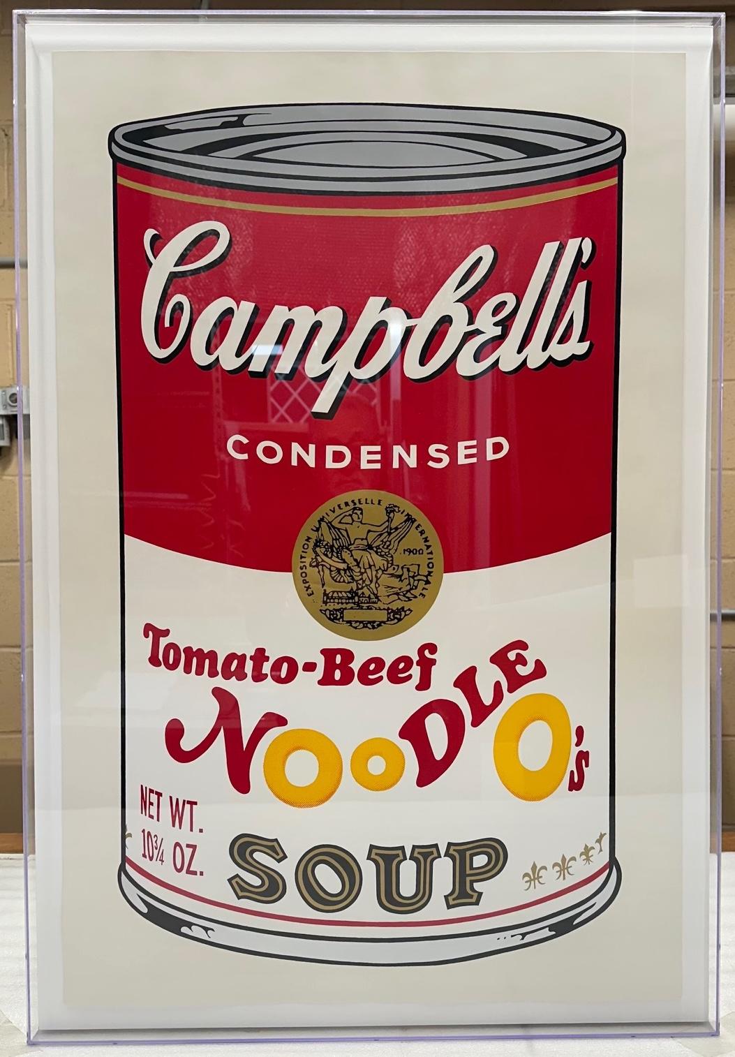 Tomate-Rindfleisch-Nudel-O's – Print von Andy Warhol