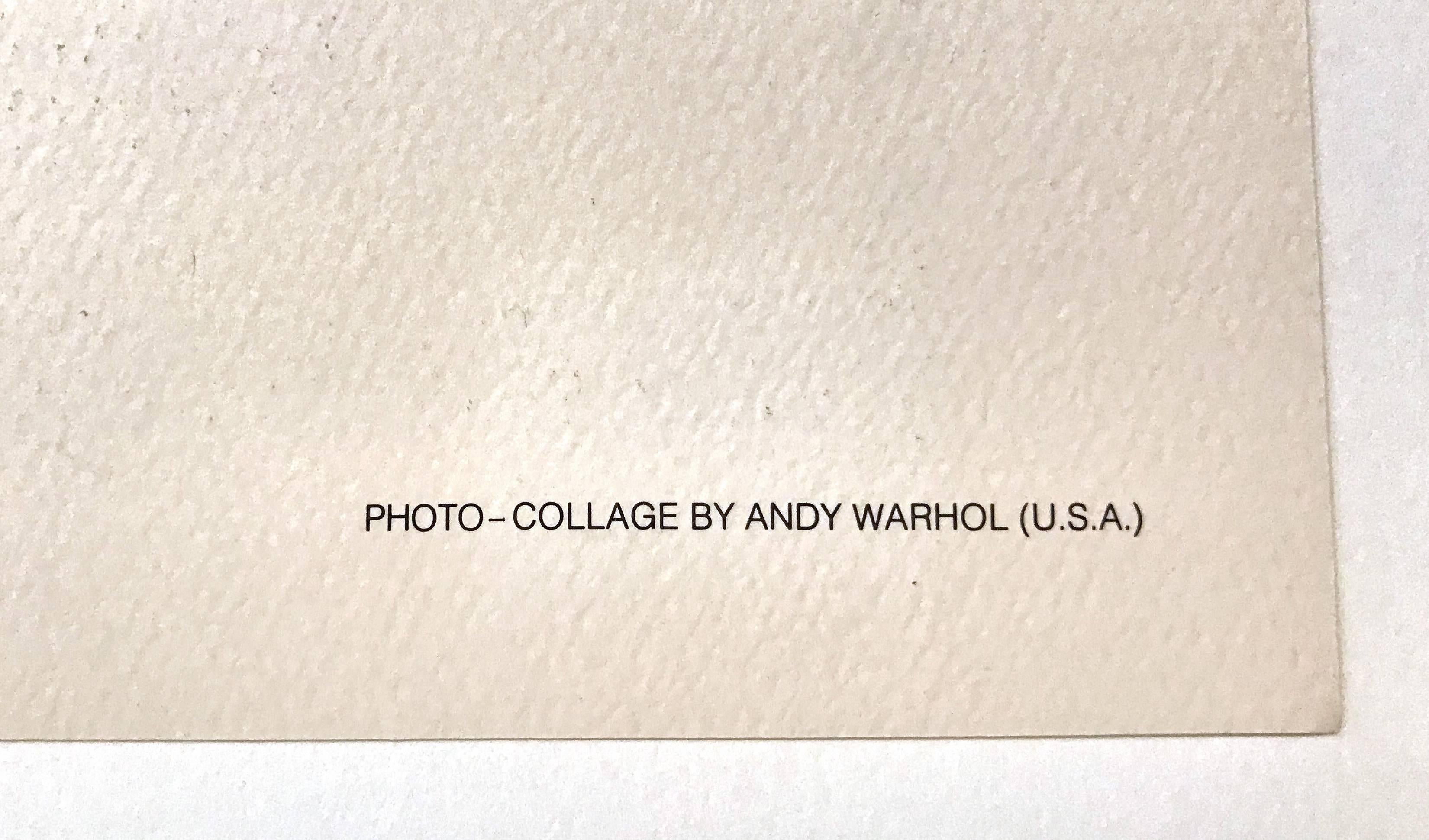 Artist: Andy Warhol
Medium: Original offset lithograph on Rives paper
Title: U.N. Stamp
Year: 1979
Edition: 148/1000
Framed Size: 18 3/4 x 16 1/4 inches
Reference: Feldman II.185
Signed: Signed by Andy Warhol in felt pen
Printer: United
