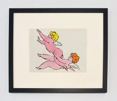 Andy Warhol Lithograph and Watercolor, In the Bottom of My Garden (Plate 5)