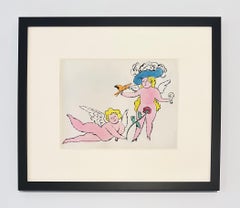 Andy Warhol Lithograph and Watercolor, In the Bottom of My Garden (Plate 9)