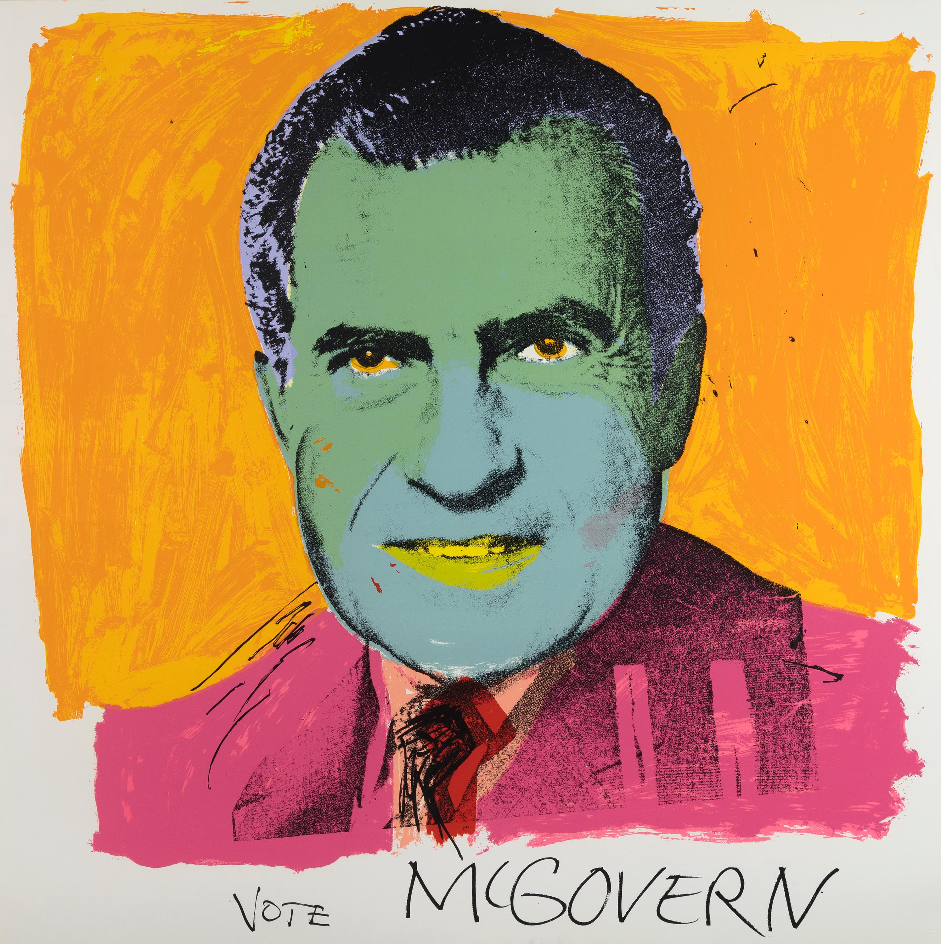 Andy Warhol Portrait Print - Vote McGovern