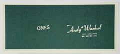 Warhol Art Cash (Ones), Andy Warhol
