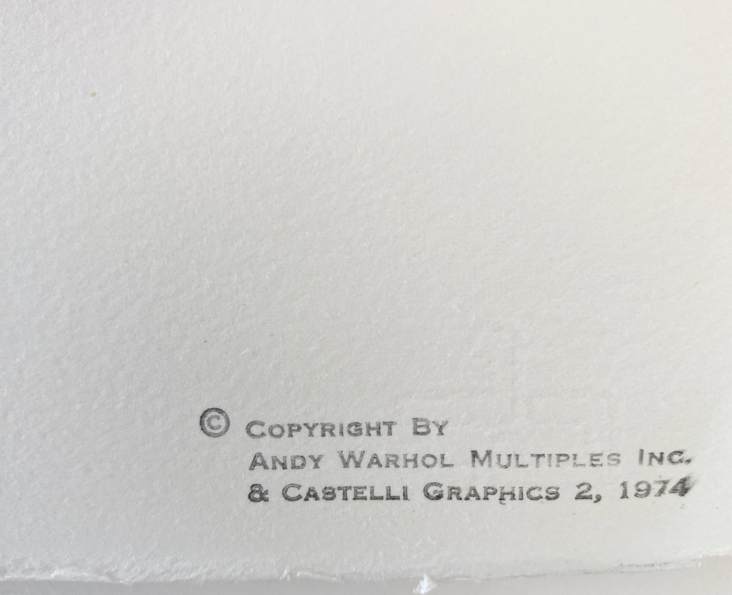 Serigrafia originale in bianco e nero di Andy Warhol 