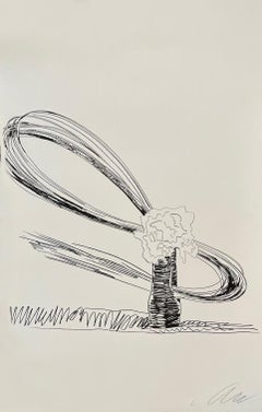 Serigrafia originale in bianco e nero di Andy Warhol "Flowers (Black and White)".