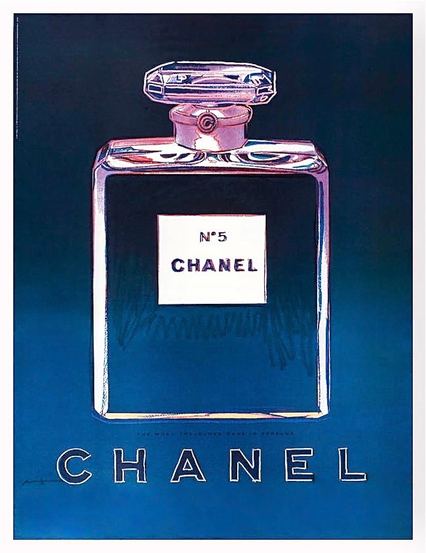 Andy Warhol Landscape Print - Warhol, Chanel (Blue), Chanel Ad Campaign (after)